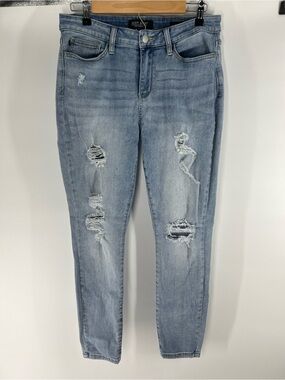 Judy Blue Distressed Light Blue Skinny Jeans